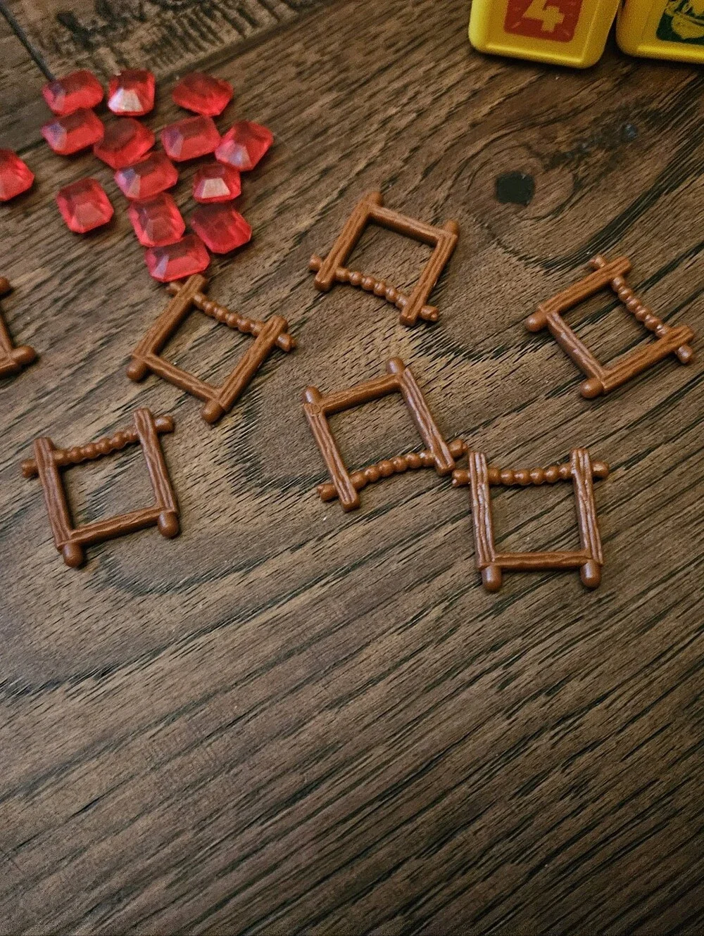 Vintage Forbidden Bridge Replacement Pieces Explorers Dice Jewels Lot Of 13 Used